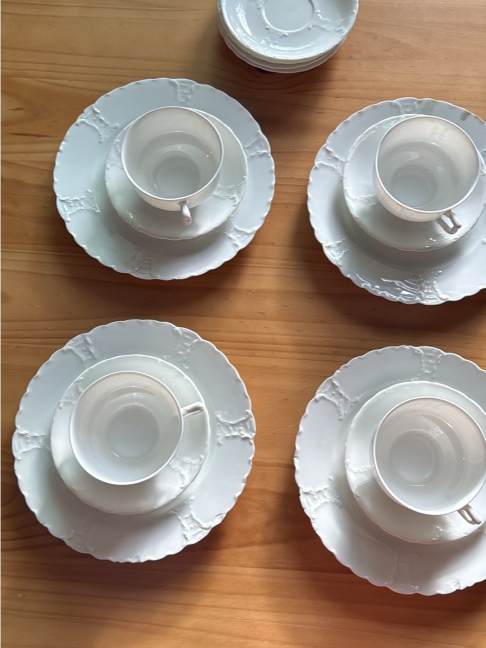 White Porcelain Tea Cup and Saucer Set - Elegant White Finish